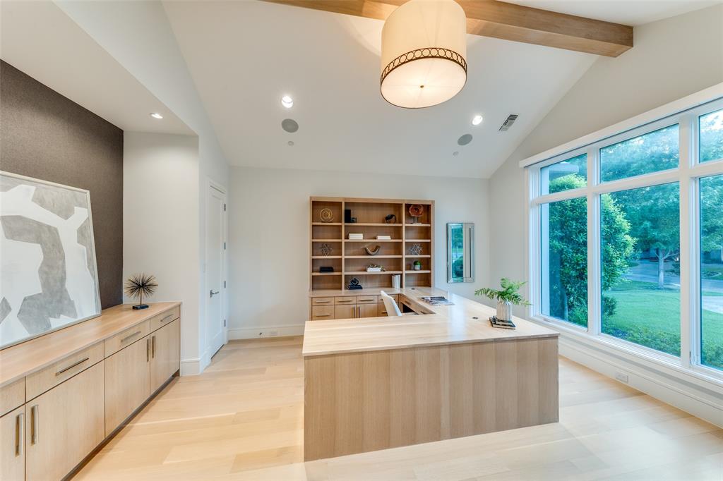 4326 Pomona Road Dallas, TX 75209 - Photo 15 of 31 Office space with light wood-type flooring and recessed lighting