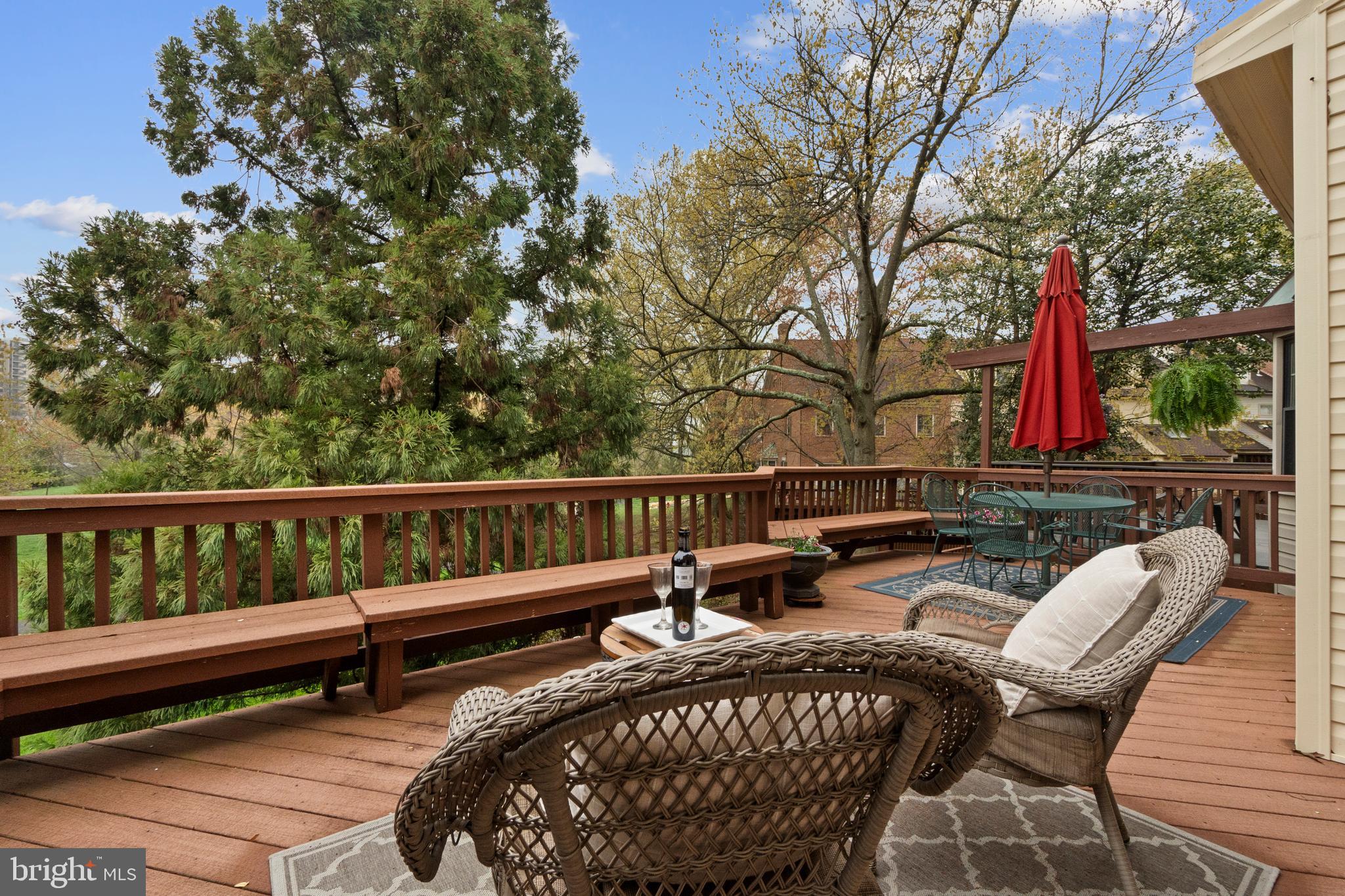 6315 Manchester Way Alexandria, VA 22312 - Photo 13 of 51 a view of balcony with wooden floor and outdoor seating