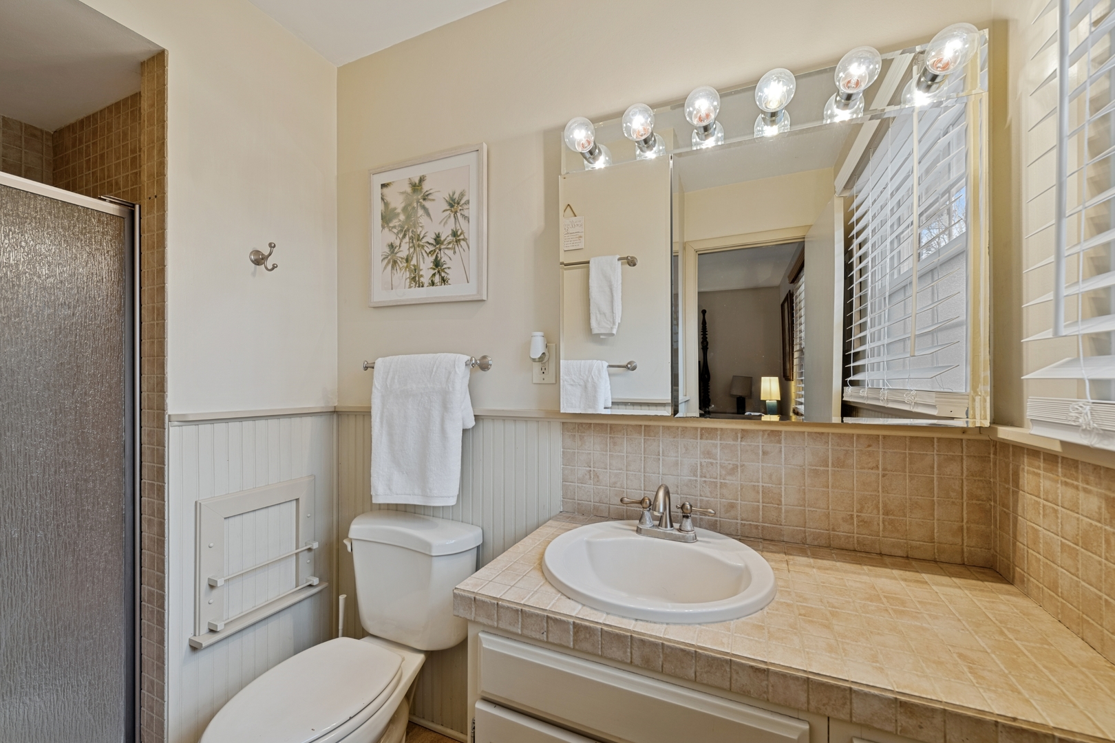 151 Walton Street Barrington, IL 60010 - Photo 14 of 22 a bathroom with a sink a toilet a mirror and shower