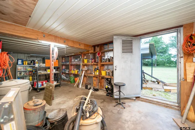 a view of a terrace with sky view