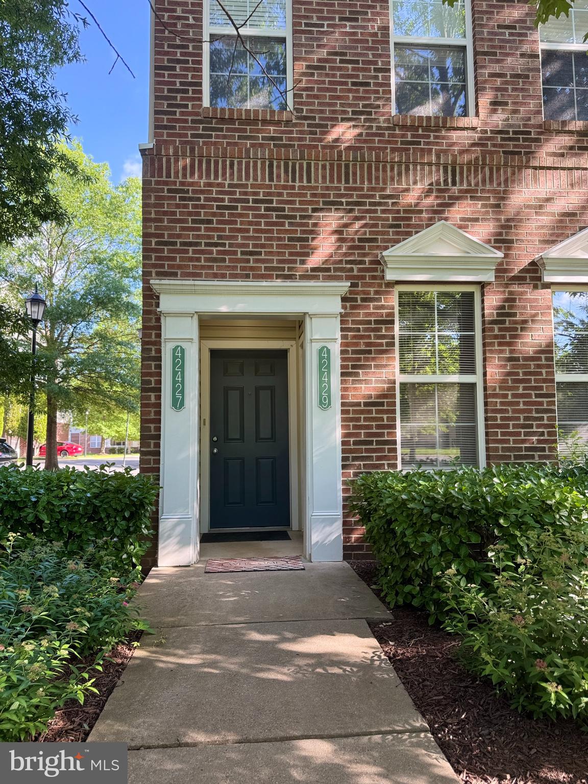 a front view of a house