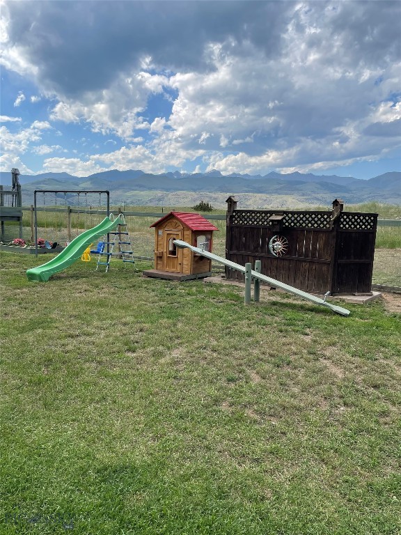 682 East River Road Pray, MT 59065 - Photo 65 of 100 Kids playground in backyard