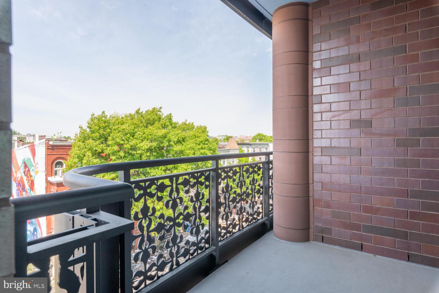 810 O Street Northwest, Unit 406 Washington, DC 20001 - Photo 28 of 43 South facing w. laser cut balcony railing