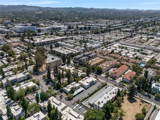 an aerial view of a city