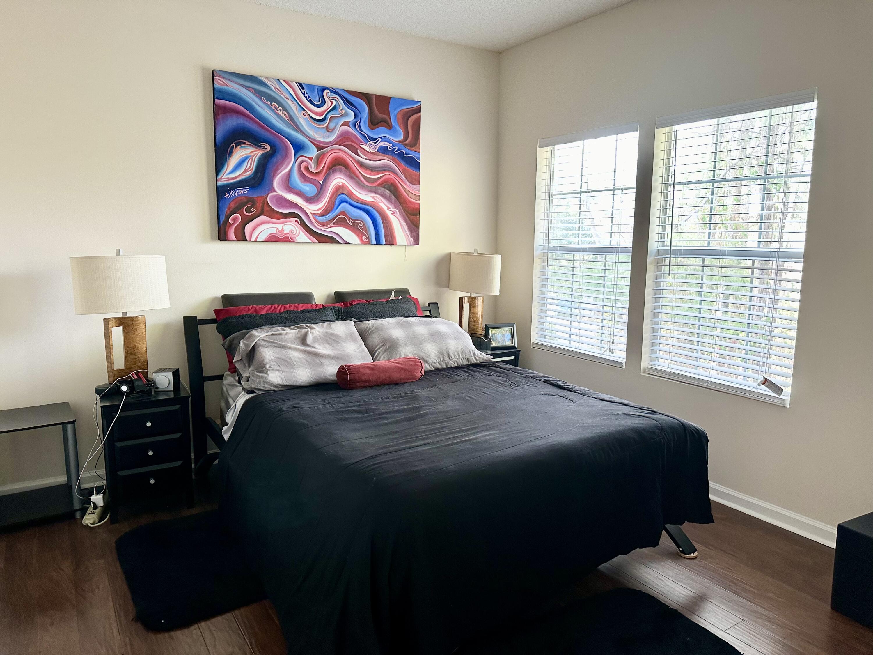 732 East Mack Bayou Drive, Unit 2 Santa Rosa Beach, FL 32459 - Photo 19 of 43 a bedroom with a bed and a desk