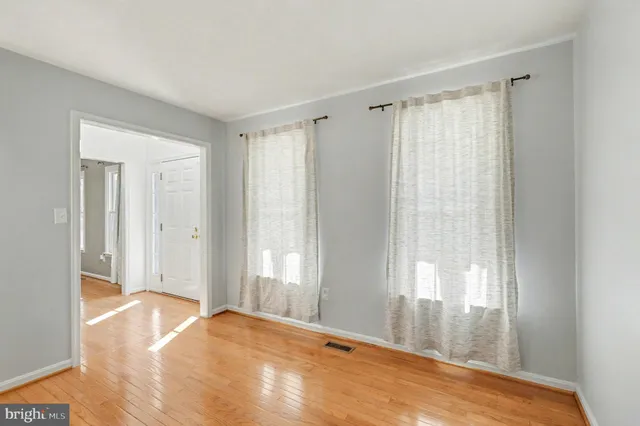 a view of a room with an empty room