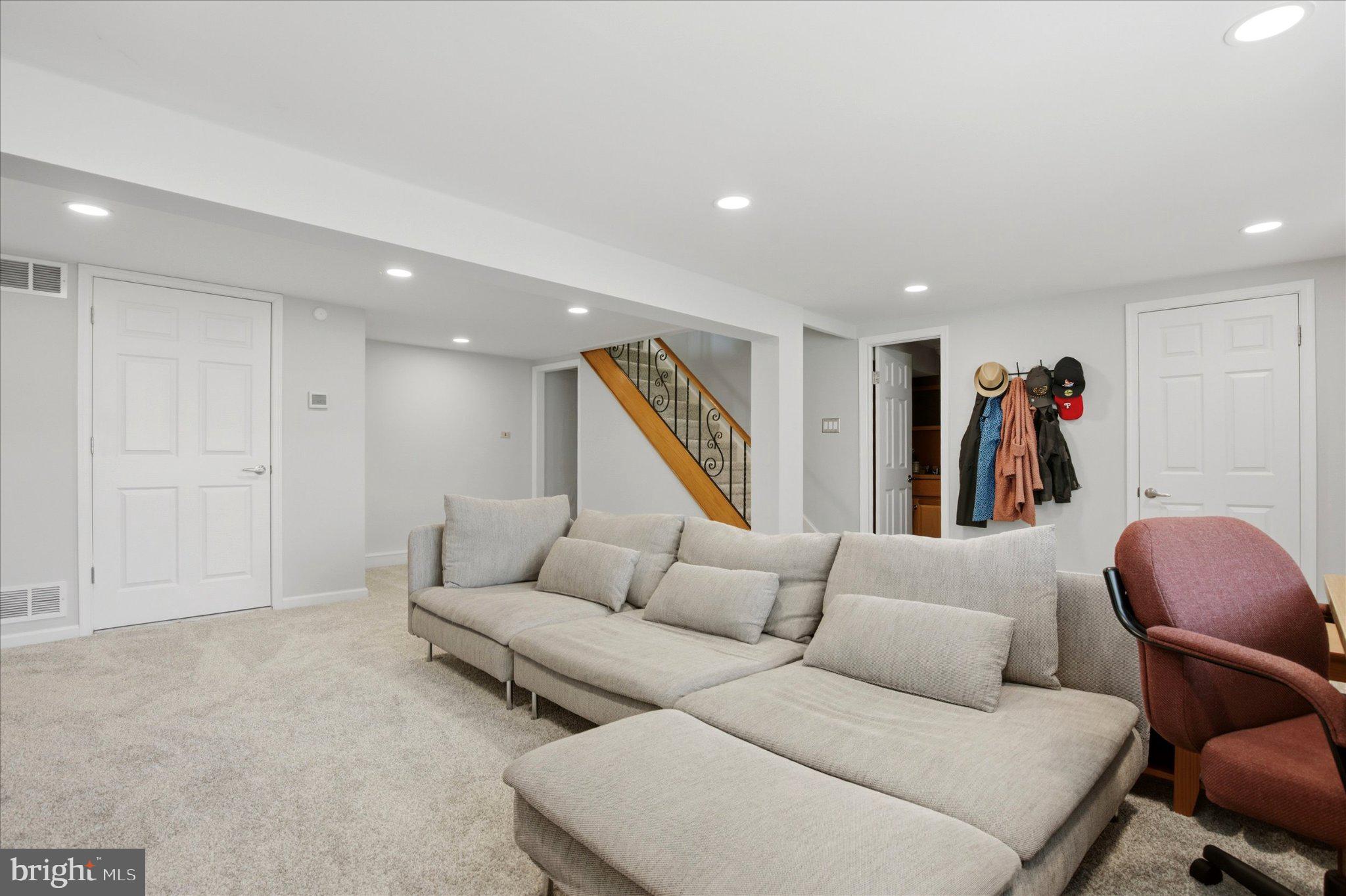 3386 Bristol Road Chalfont, PA 18914 - Photo 23 of 35 a living room with furniture and a projector