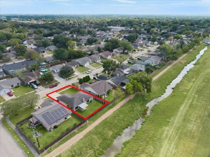 an aerial view of a city