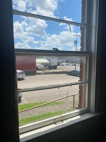 a bathroom with washing machine