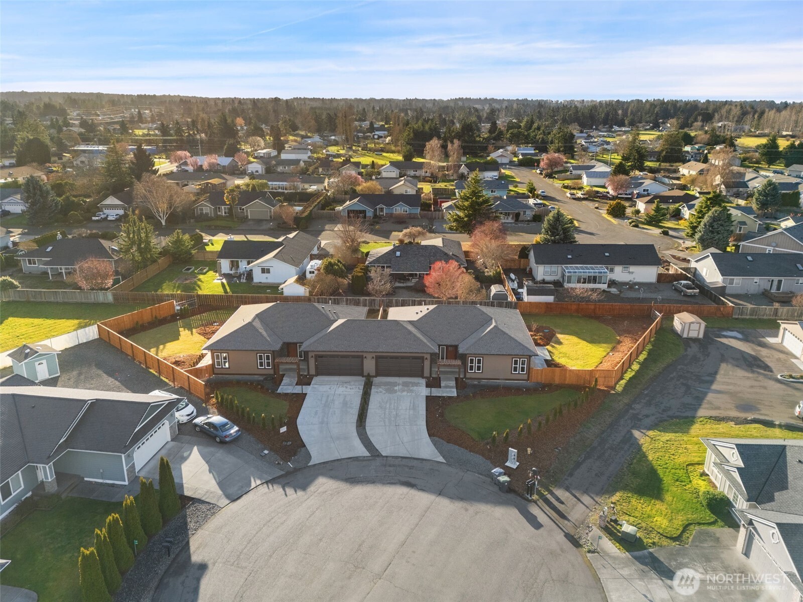 71 Heron Way, Unit A Sequim, WA 98382 - Photo 30 of 31 an aerial view of residential houses with outdoor space