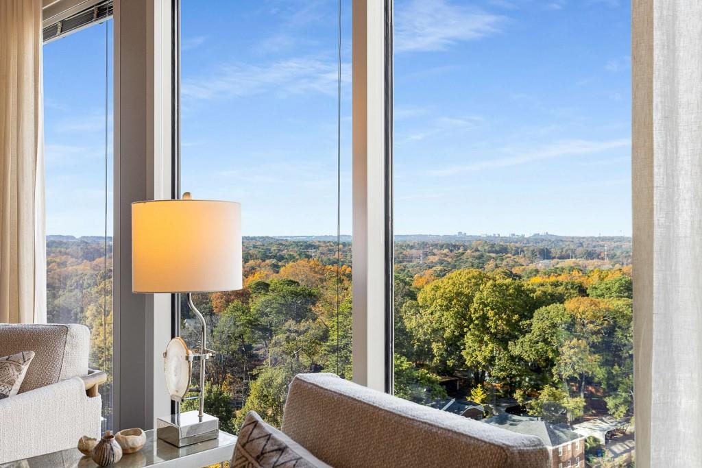 1820 Peachtree Road Northwest, Unit 1409 Atlanta, GA 30309 - Photo 15 of 44 a view of a city from a window