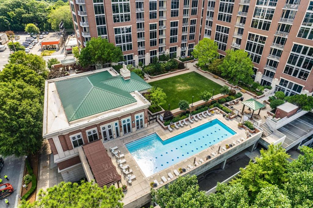 1820 Peachtree Road Northwest, Unit 1409 Atlanta, GA 30309 - Photo 41 of 44 an aerial view of a house