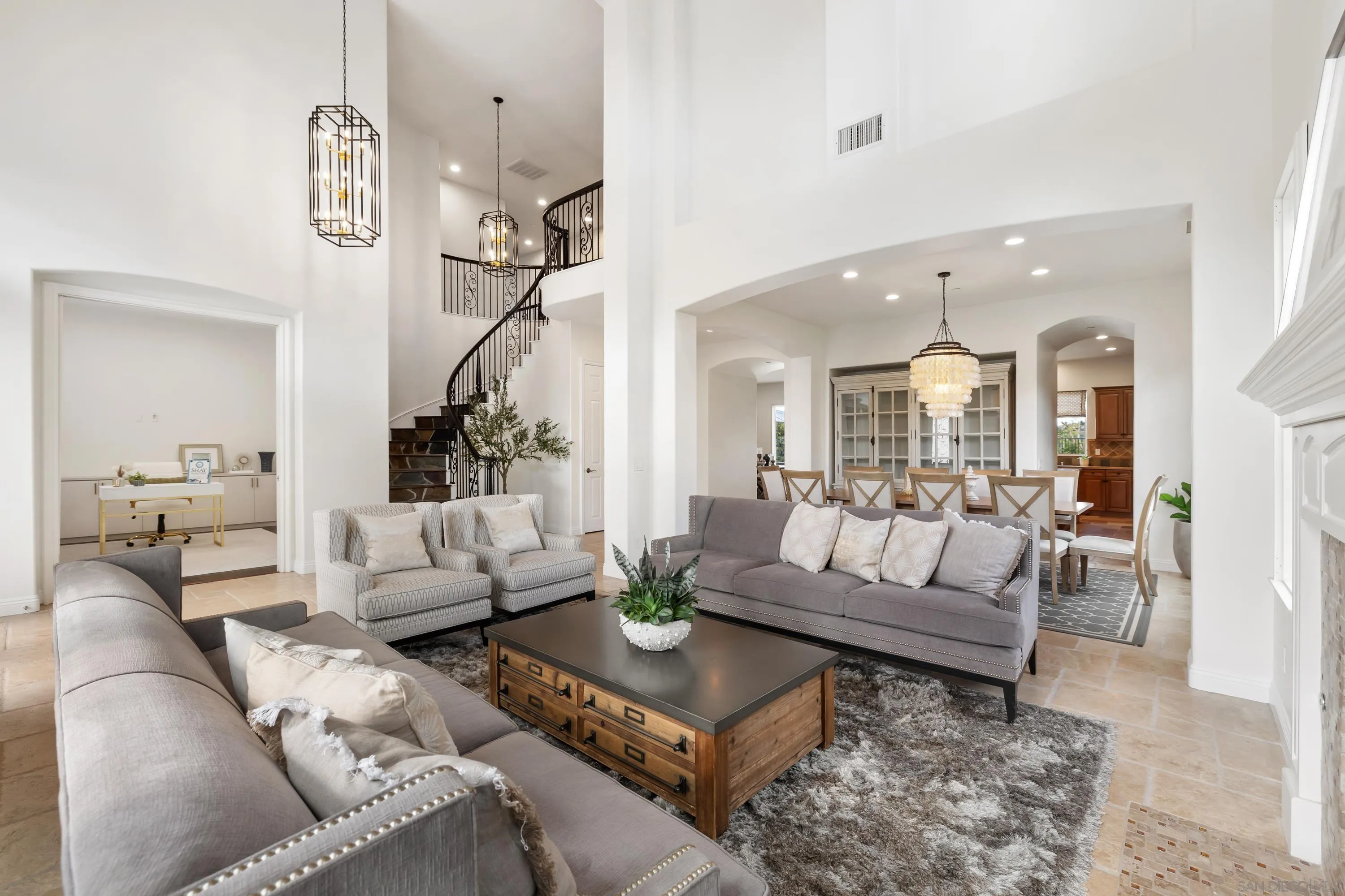 10055 Winecrest Road San Diego, CA 92127 - Photo 13 of 34 a living room with furniture and wooden floor