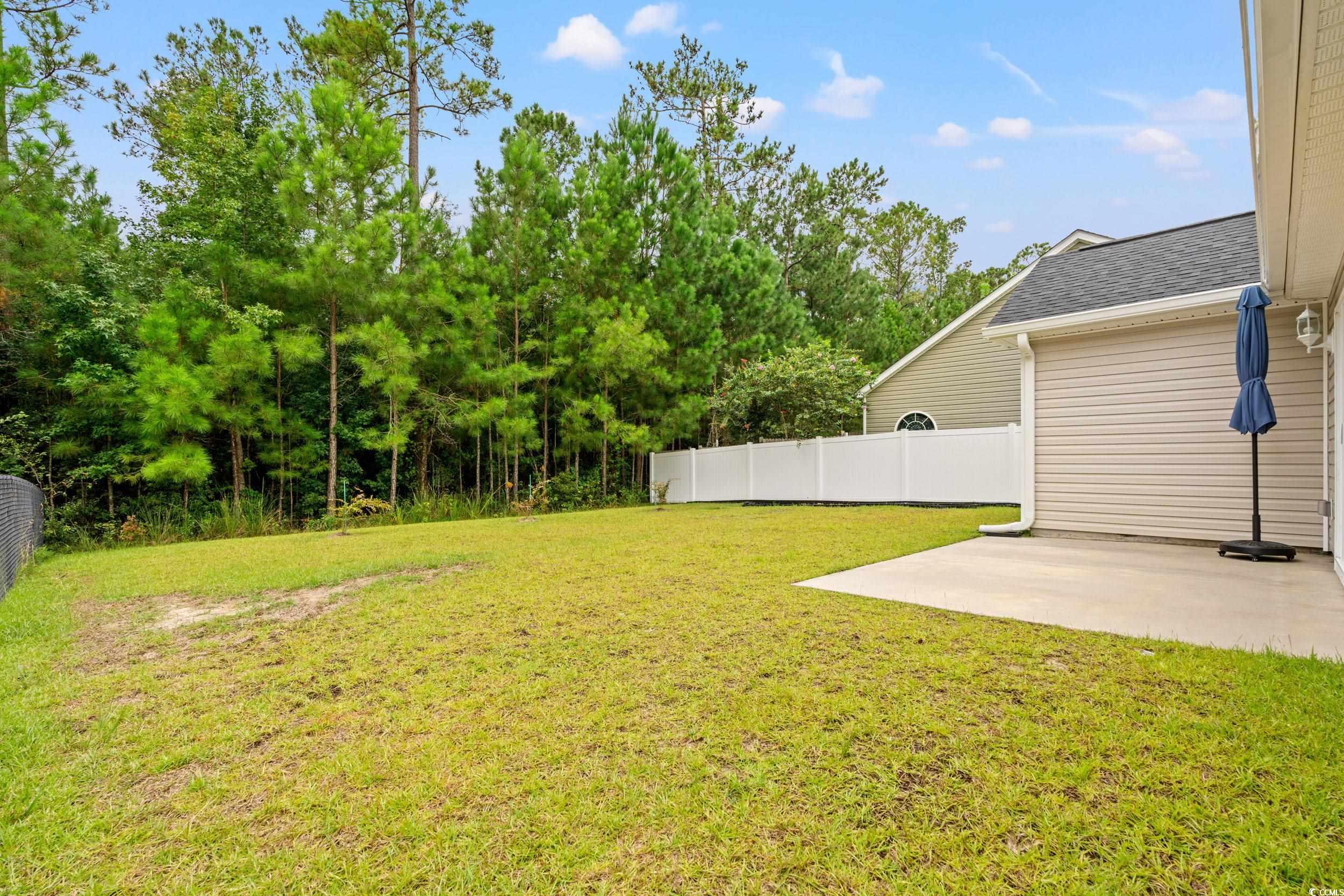 156 Hamilton Way Conway, SC 29526 - Photo 26 of 36 View of yard with view of wooded area and a patio