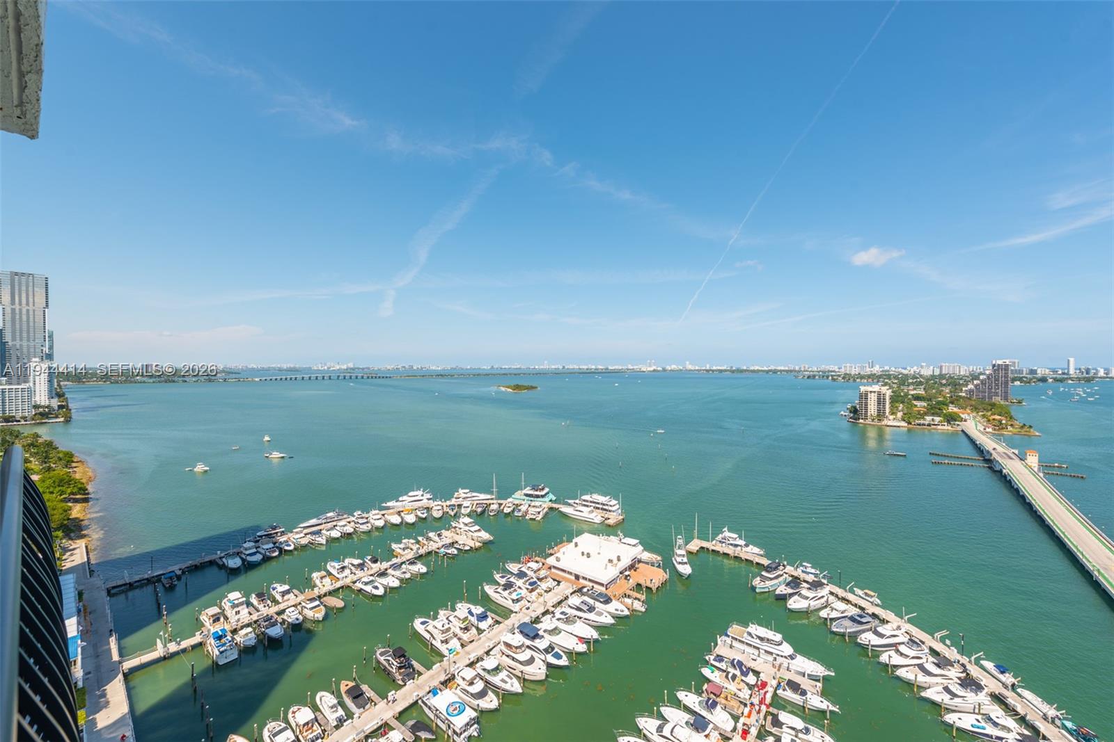 555 Northeast 15th Street, Unit 26B Miami, FL 33132 - Photo 18 of 18 a view of a lake from a balcony