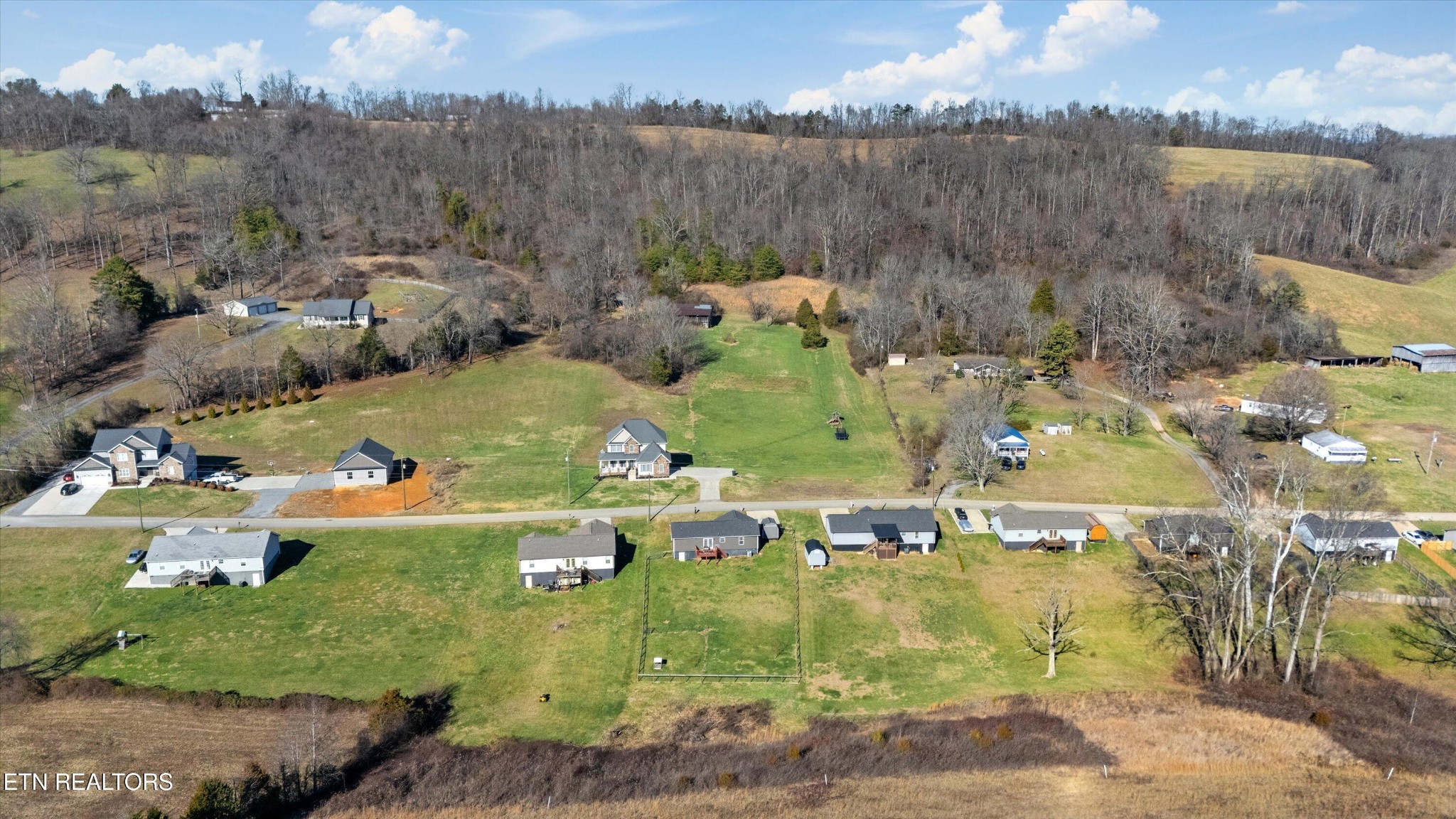 400 Hubbs Grove Road Maynardville, TN 37807 - Photo 42 of 46 an aerial view of residential houses with outdoor space