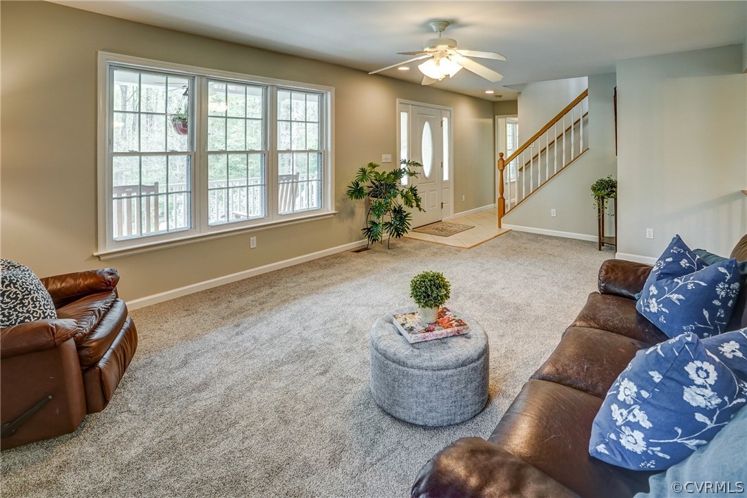 2855 Red Lane Road Powhatan, VA 23139 - Photo 8 of 42 a living room with furniture and a potted plant