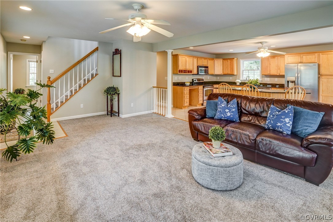 2855 Red Lane Road Powhatan, VA 23139 - Photo 9 of 42 a living room with furniture and a potted plant
