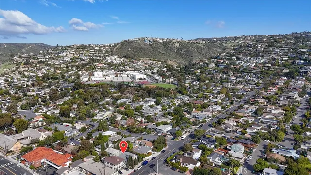 an aerial view of a ocean