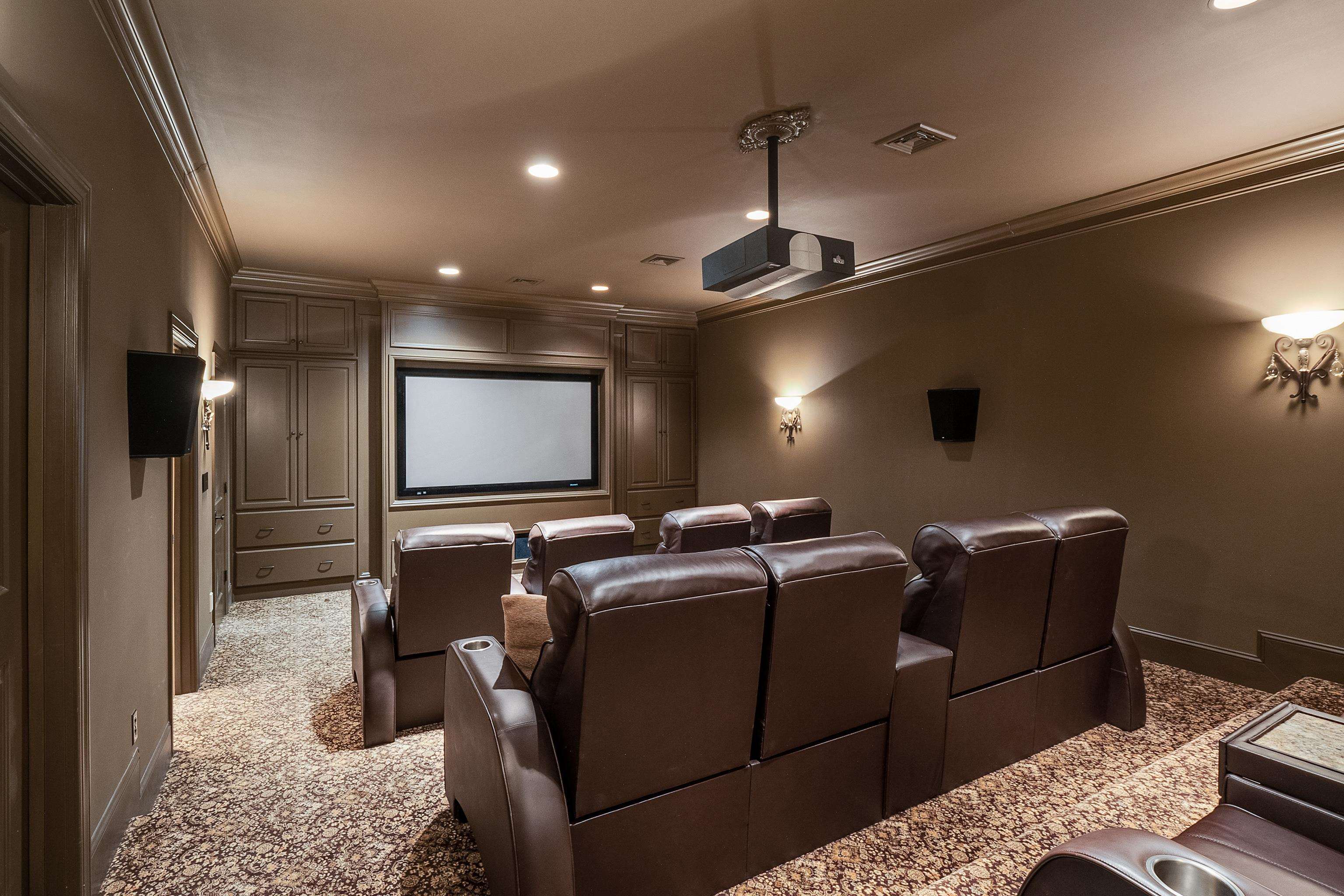 2000 Patrick Drive Corinth, MS 38834 - Photo 21 of 25 a media room with lots of chairs and a projector screen