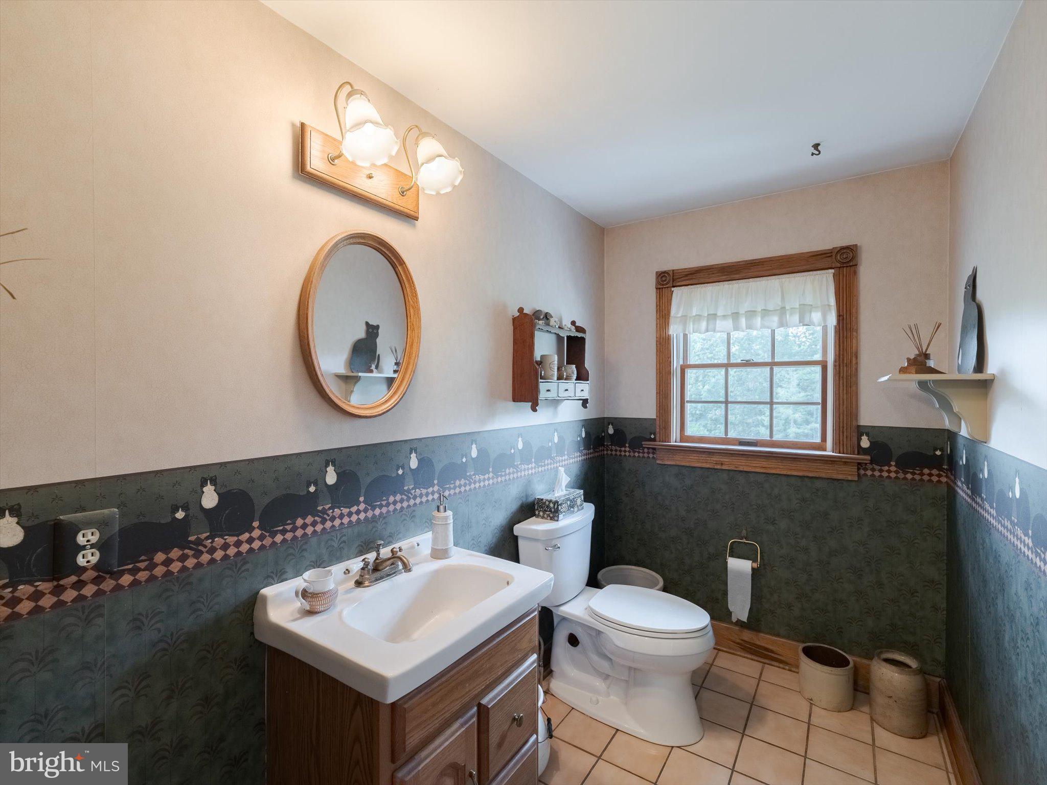1655 Kriebel Mill Road Collegeville, PA 19426 - Photo 31 of 57 a bathroom with a toilet a sink a mirror and a window
