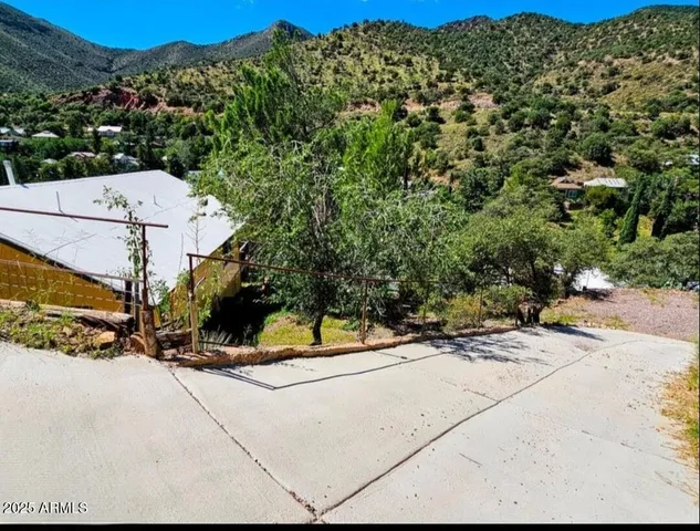 an outdoor space with garden view