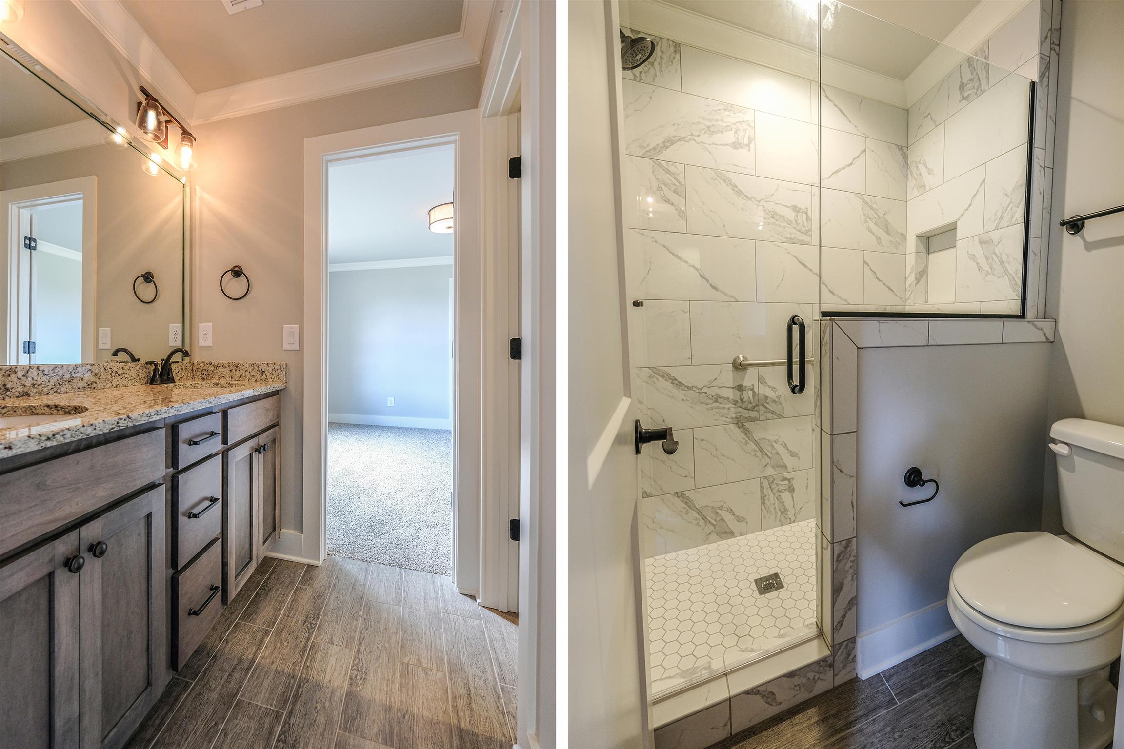 2034 Autumn Ridge Way Spring Hill, TN 37174 - Photo 22 of 30 Beautifully upgraded walk-in shower in 2ndary bathroom upstairs.