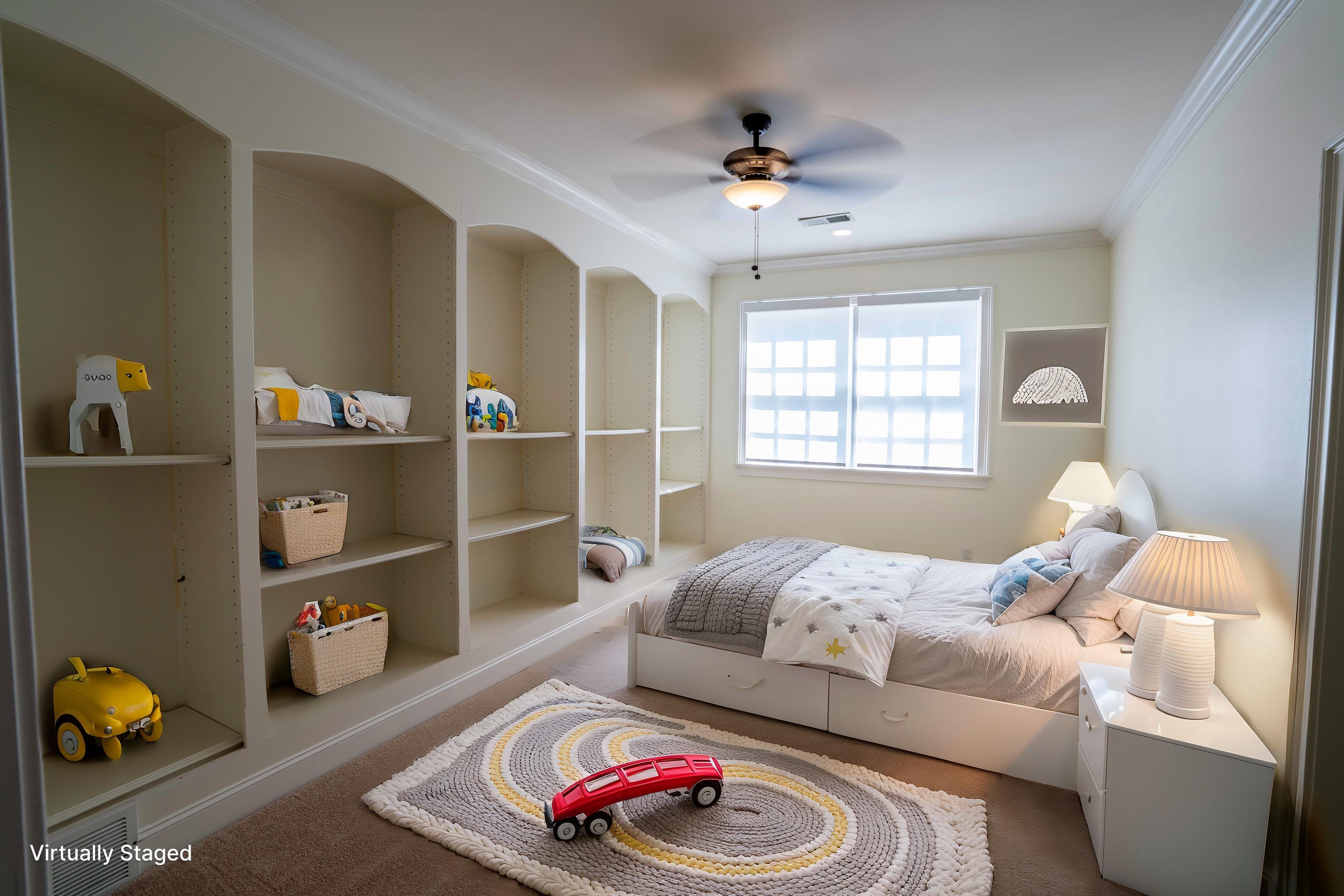 205 Jamerson Farm Road Collierville, TN 38017 - Photo 19 of 33 Carpeted bedroom with visible vents, crown molding, and a ceiling fan
