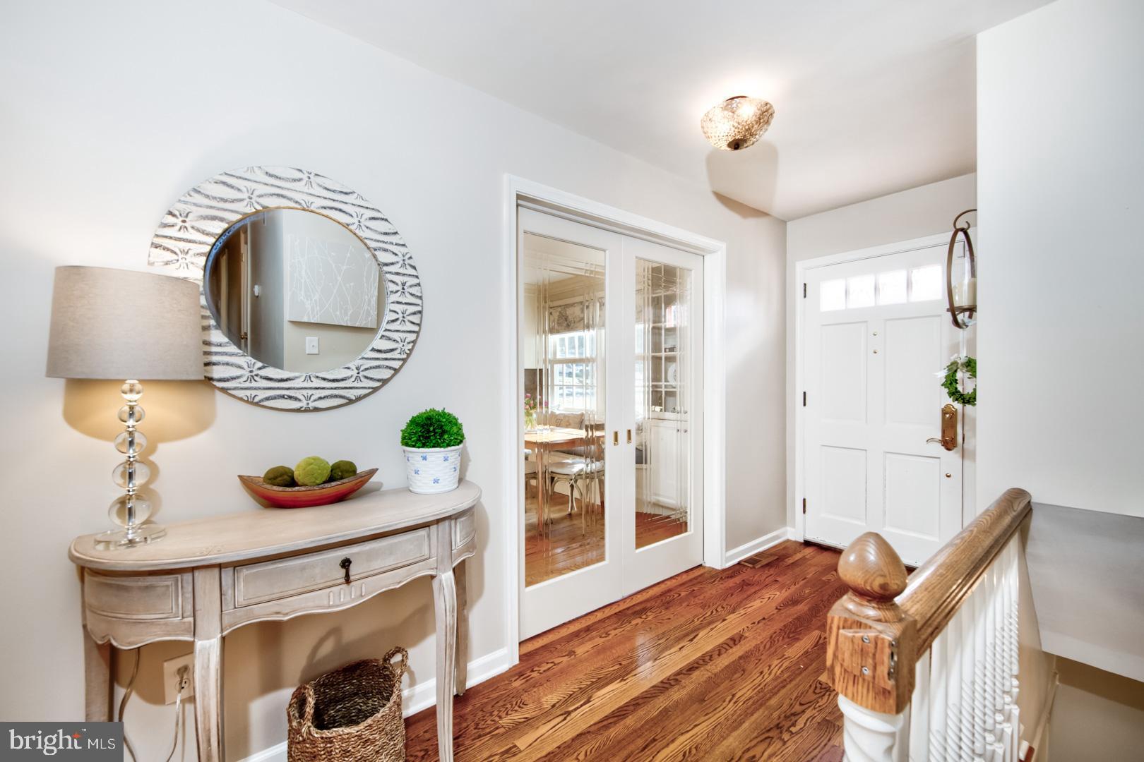 807 Nathan Hale Road Berwyn, PA 19312 - Photo 4 of 29 Foyer with Pocket Doors to Kitchen