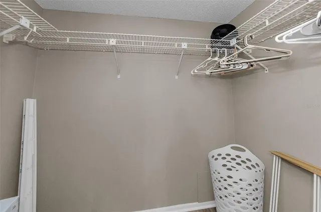 a view of a room with rack on the wall