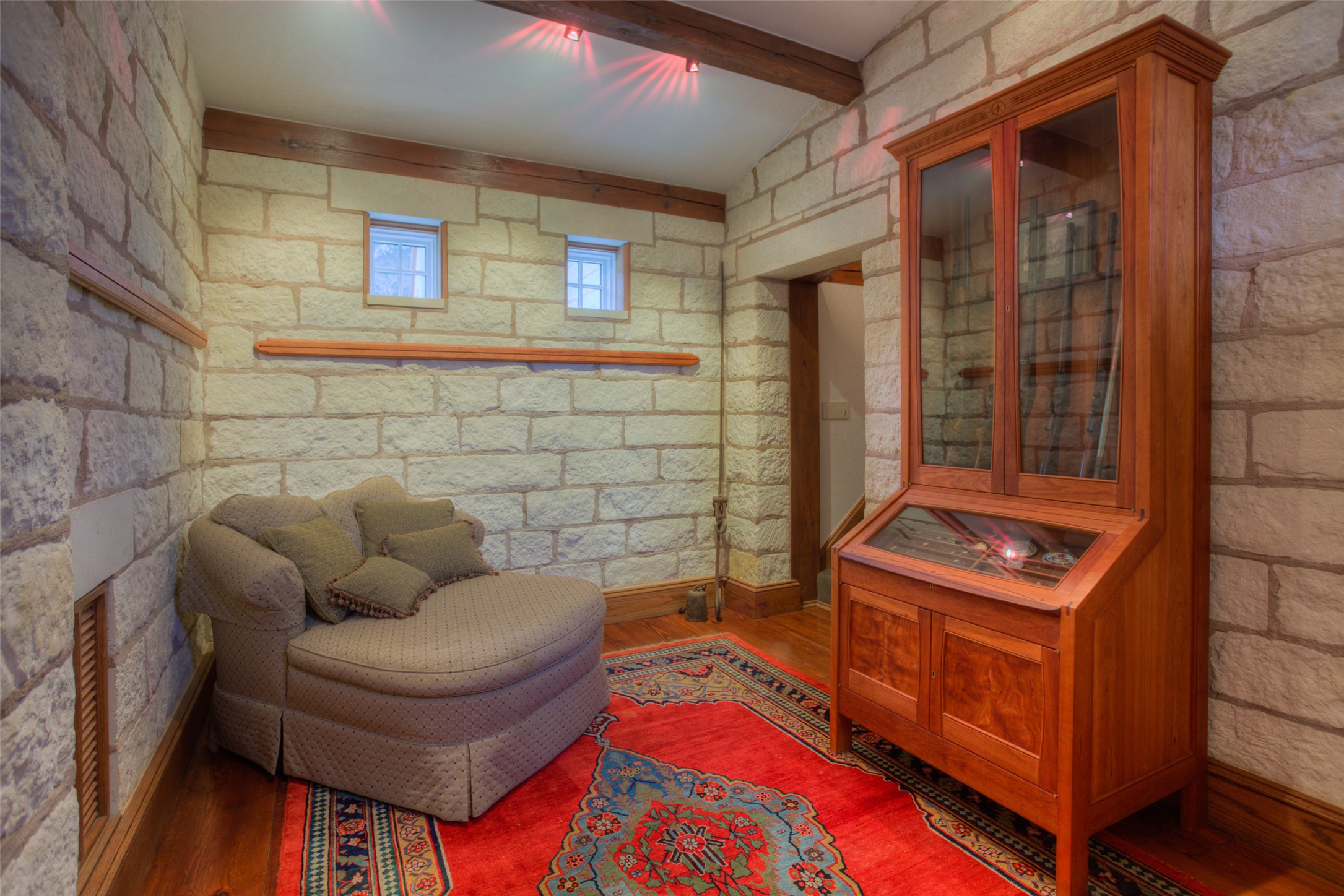 3777 Middle Creek Road Blanco, TX 78606 - Photo 24 of 40 a reading room with furniture and a wooden floor