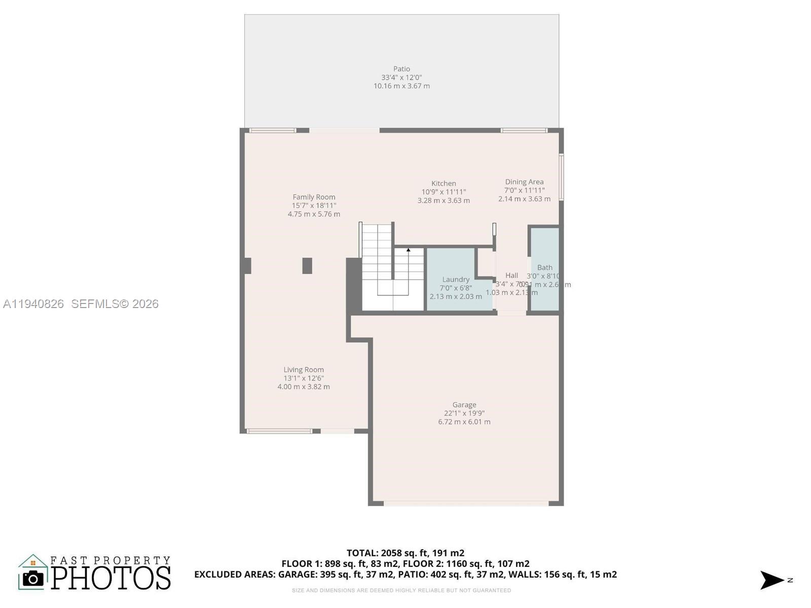 625 Southeast 30th Terrace Homestead, FL 33033 - Photo 69 of 71 a picture of a room with a floor plan