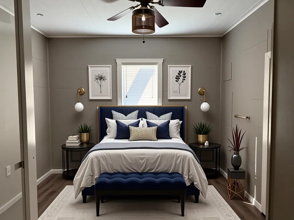 10534 Hufsmith Road Tomball, TX 77375 - Photo 18 of 34 a bedroom with a bed and wooden floor