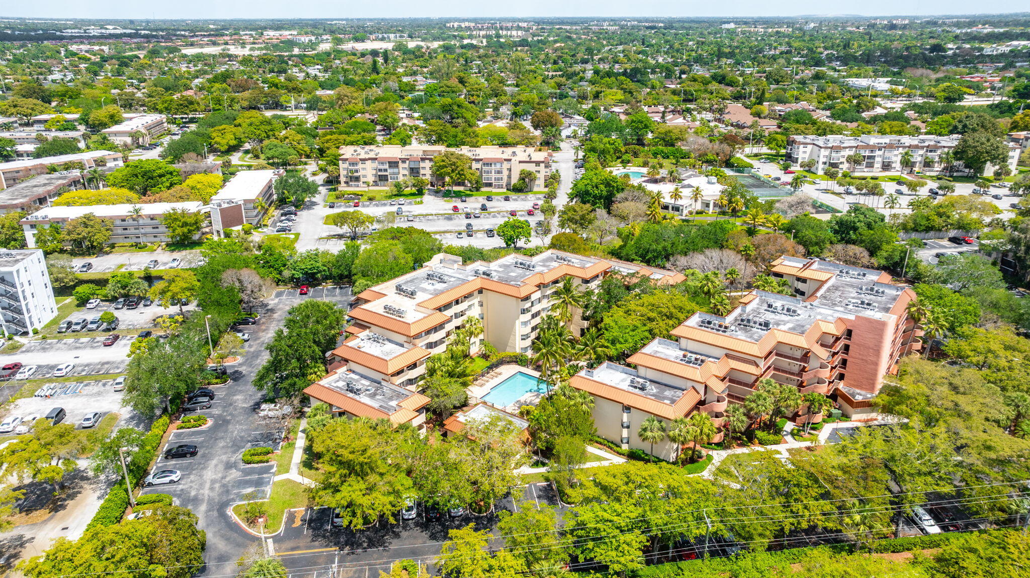 7451 Northwest 16th Street, Unit 303 Plantation, FL 33313 - Photo 34 of 41 an aerial view of residential houses with outdoor space