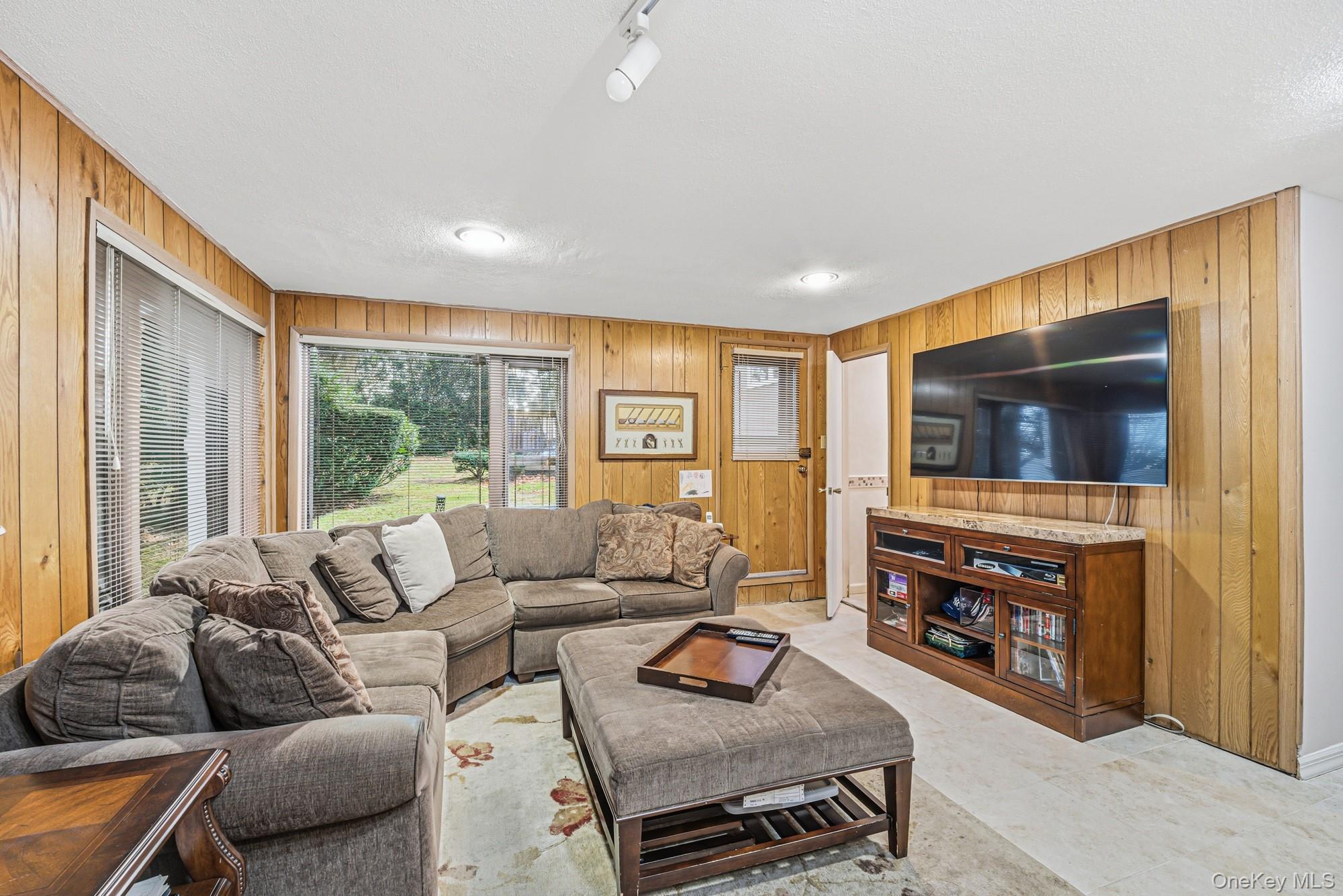 123 Robby Lane Manhasset Hills, NY 11040 - Photo 20 of 30 a living room with furniture and a flat screen tv
