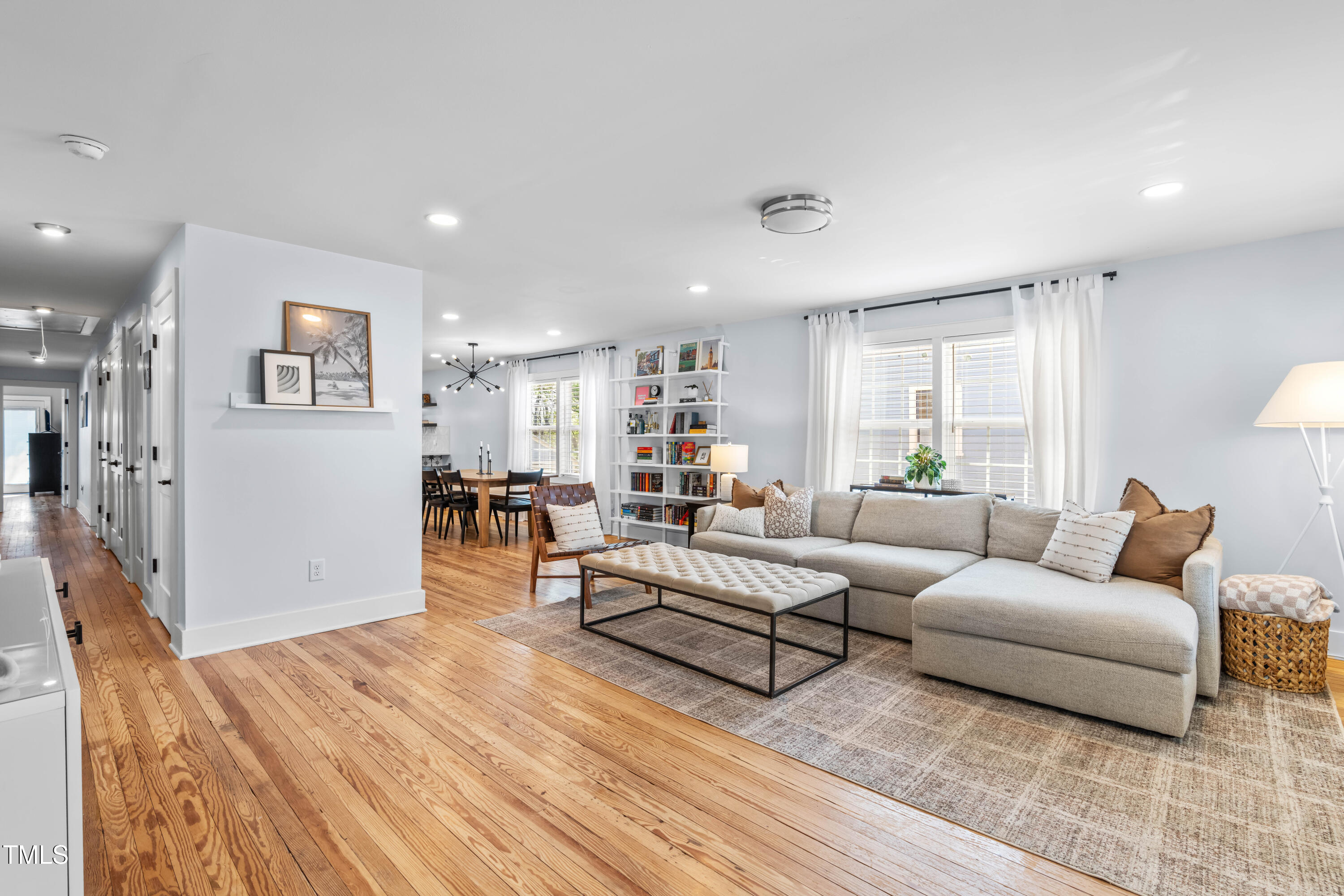 1023 Kent Street Durham, NC 27707 - Photo 8 of 40 a living room with furniture and a wooden floor