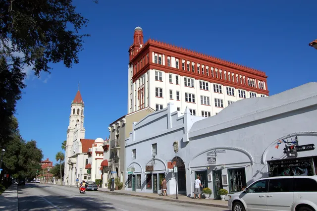 a front view of a building