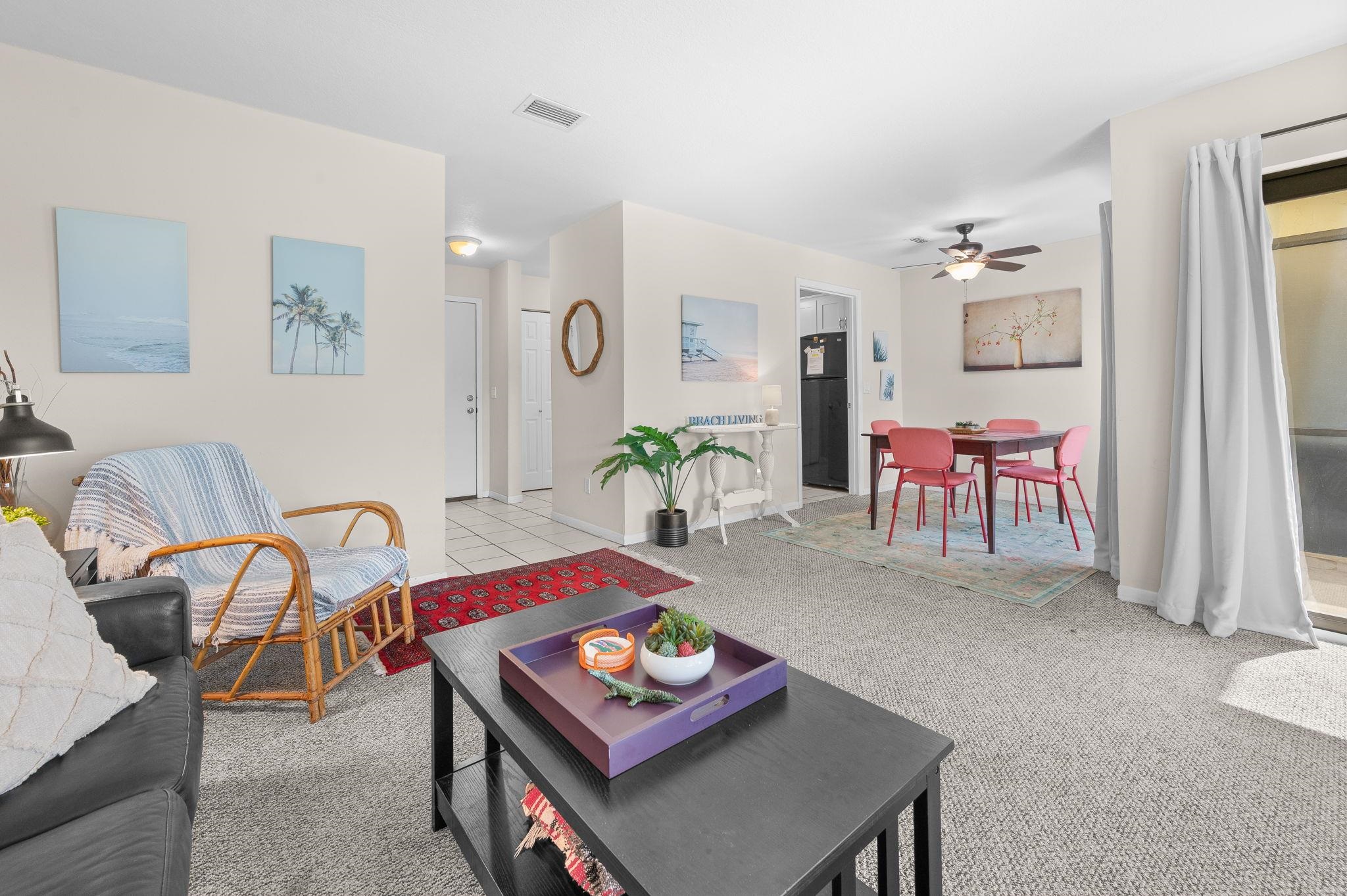 3960 A1A South, Unit 520 St. Augustine, FL 32080 - Photo 7 of 51 a living room with furniture and next to a window