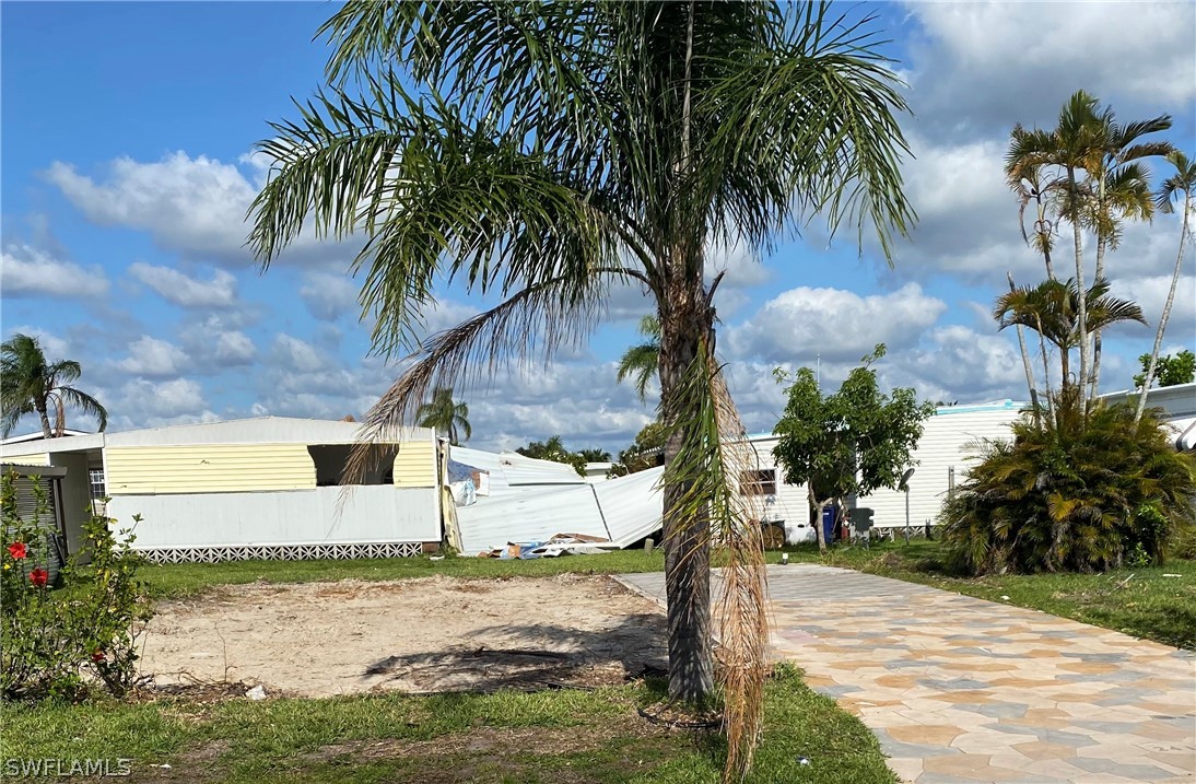 a house with palm tree in front of it