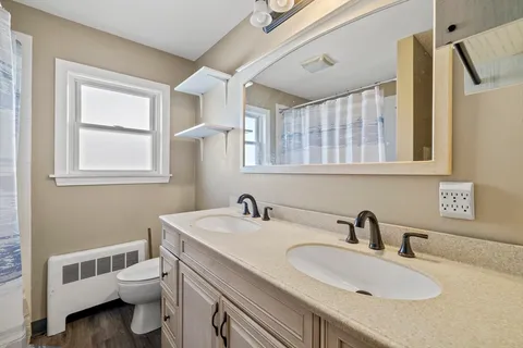 a bathroom with a sink and a toilet