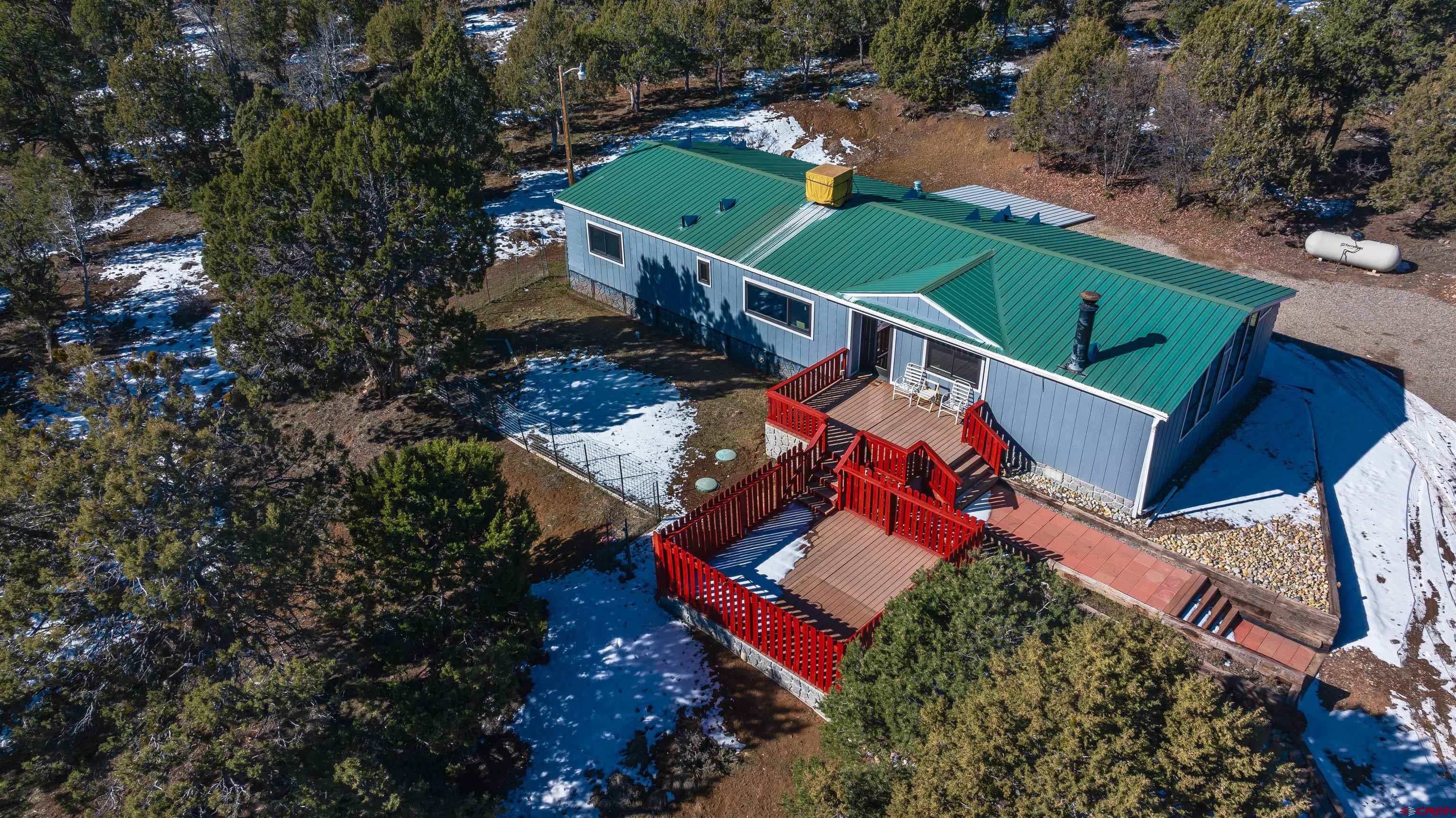 253 Valley Place Durango, CO 81303 - Photo 22 of 26 an aerial view of a house with a garden