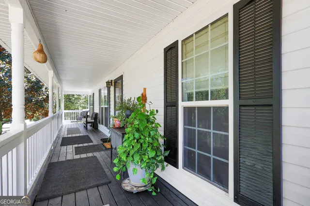 a view of a house with a porch