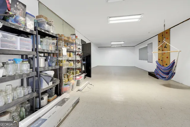 a view of a storage in a room