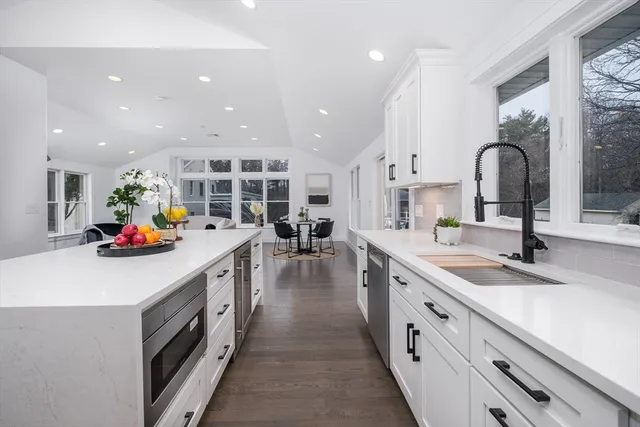 a kitchen with lots of counter top space