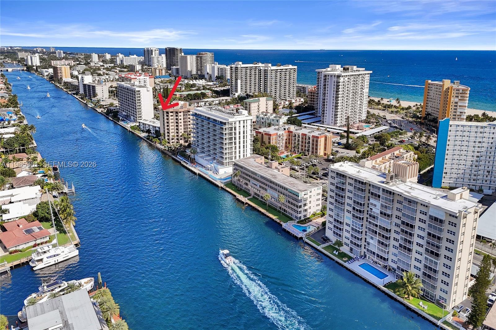 501 North Riverside Drive, Unit 802 Pompano Beach, FL 33062 - Photo 1 of 70 a city view from a balcony