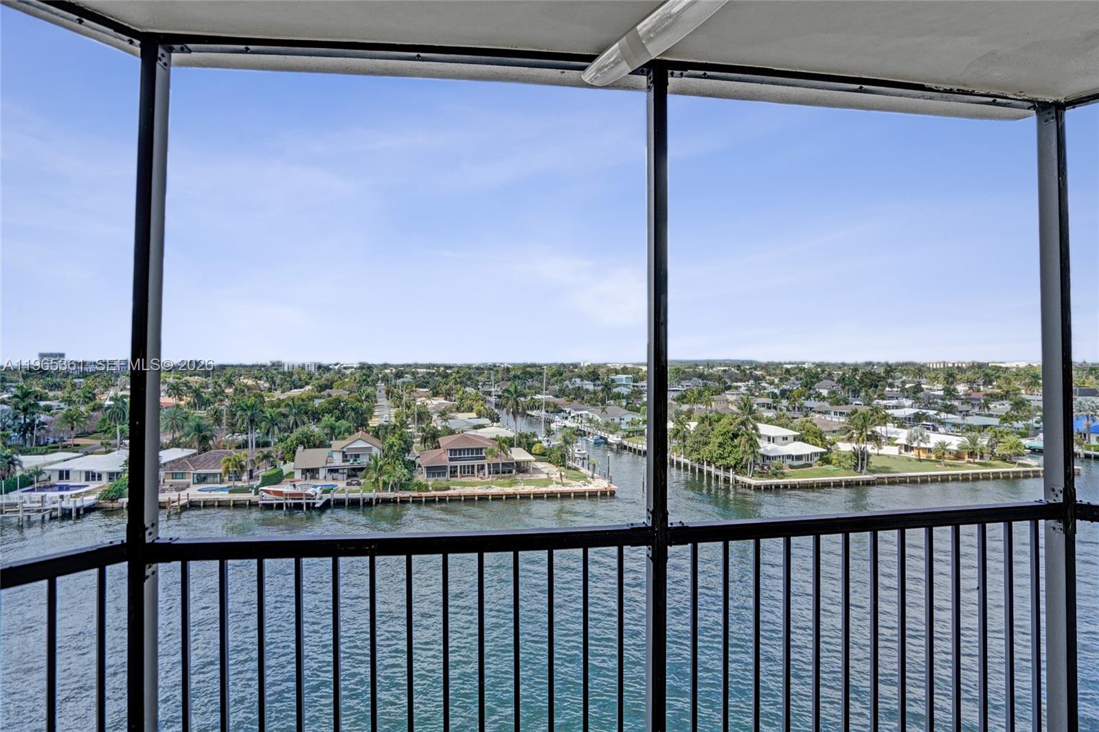 501 North Riverside Drive, Unit 802 Pompano Beach, FL 33062 - Photo 13 of 70 a view of a city view from a balcony