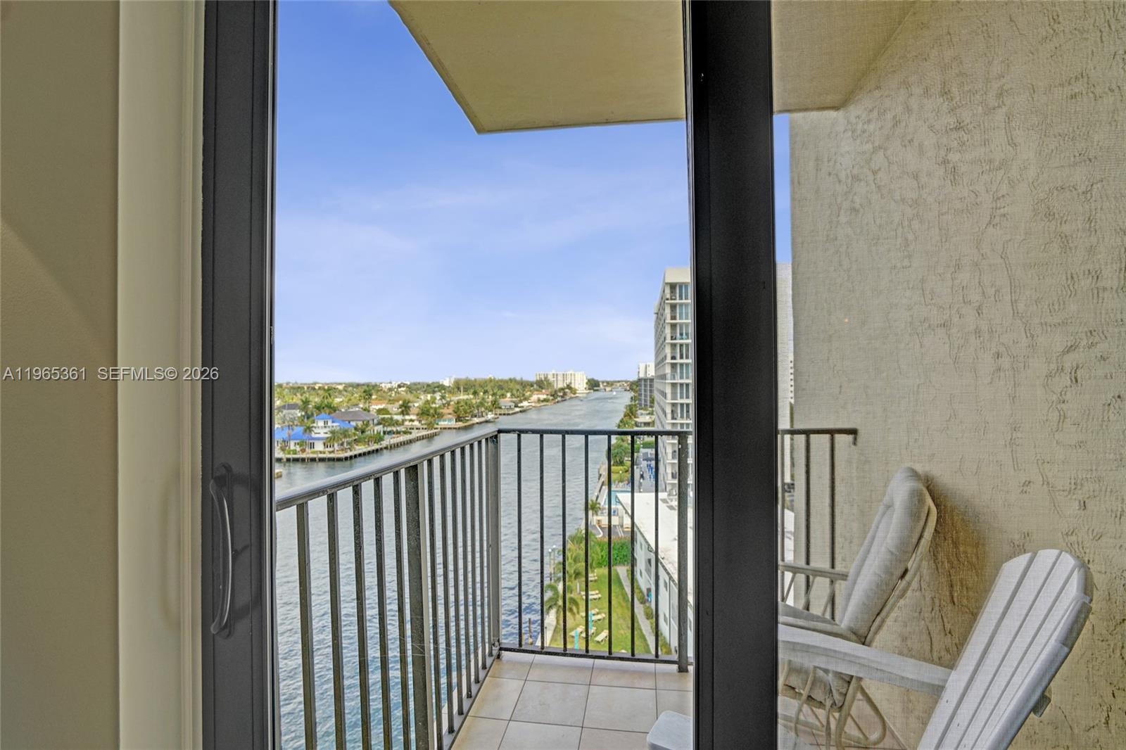 501 North Riverside Drive, Unit 802 Pompano Beach, FL 33062 - Photo 37 of 70 a view of a balcony with furniture