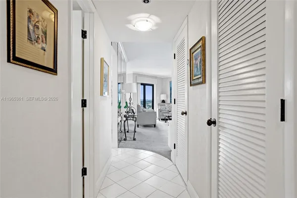 a view of hallway with window