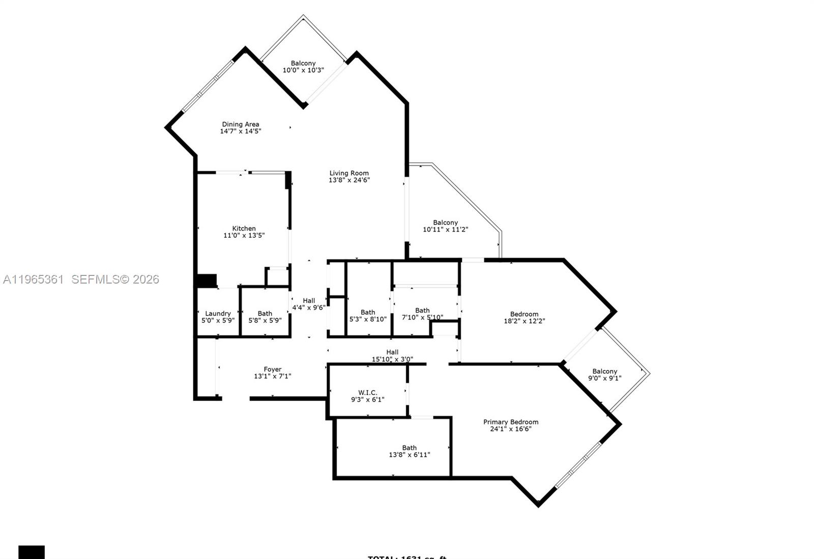 501 North Riverside Drive, Unit 802 Pompano Beach, FL 33062 - Photo 47 of 70 a picture of a floor plan