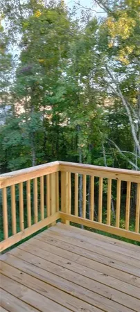 a view of wooden deck